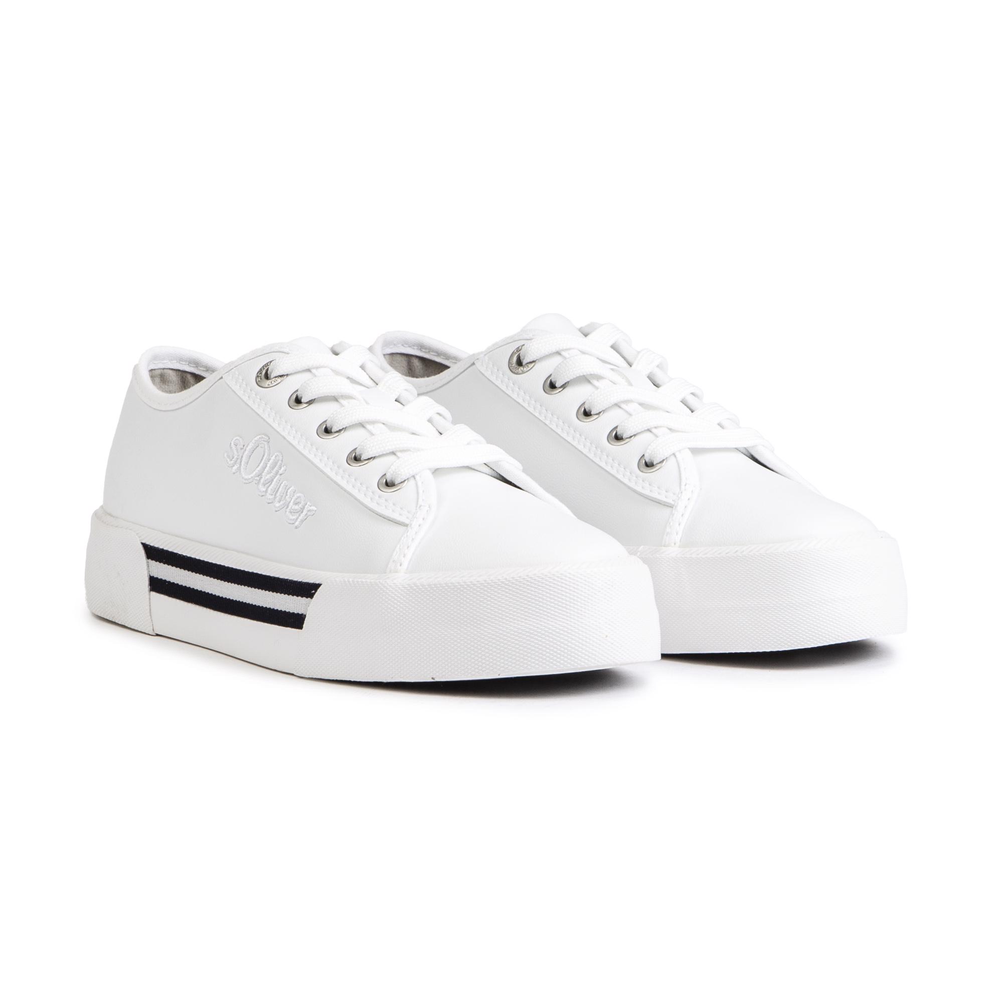 S OLIVER Womens 23678 Platforms Trainers White