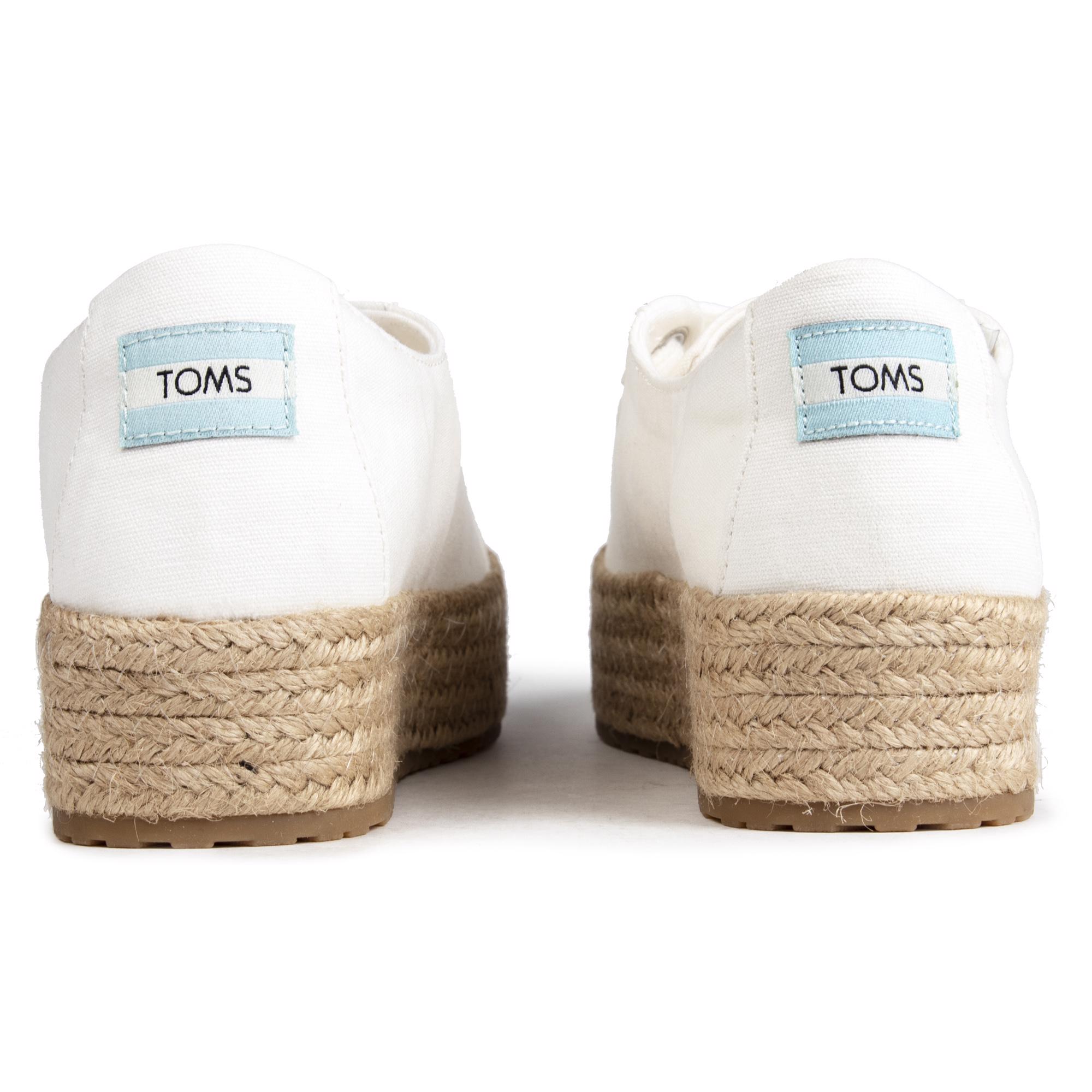 TOMS Womens Cassiah Espadrilles Shoes White